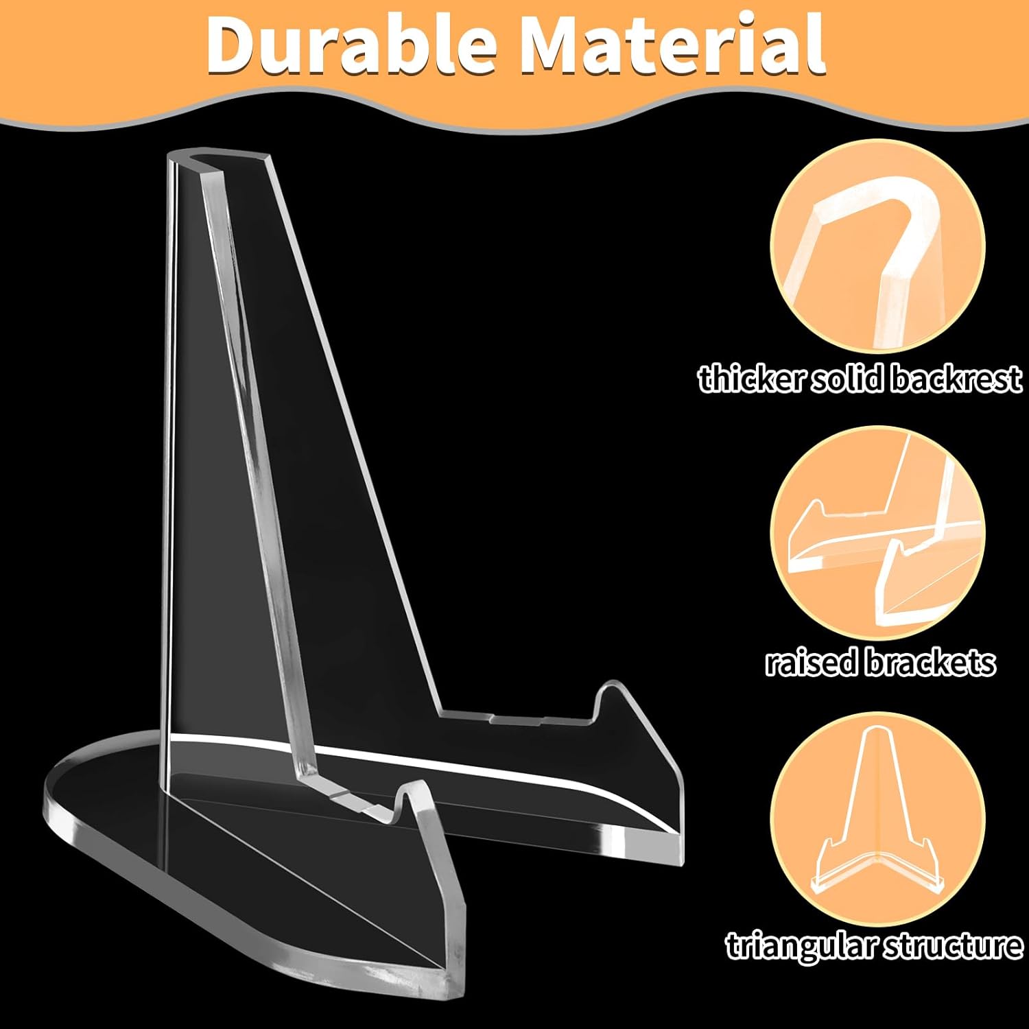 NIUBIER 30 Pack Clear Card Display Stand for Sports Cards and Collectibles