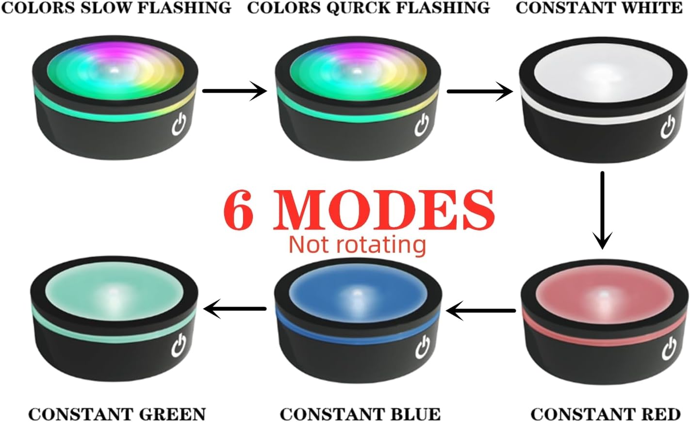 EUSTUMA LED Light Base Non-Slip Display Stand in Multiple Colors