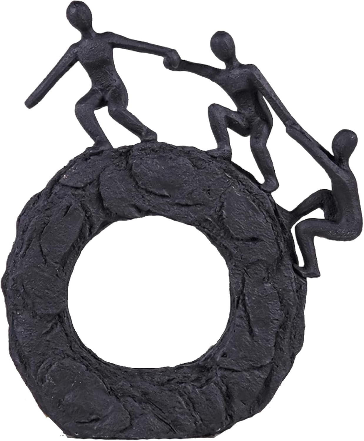 Modern Art Sculpture Black Dynamic Climbing Wall Decor