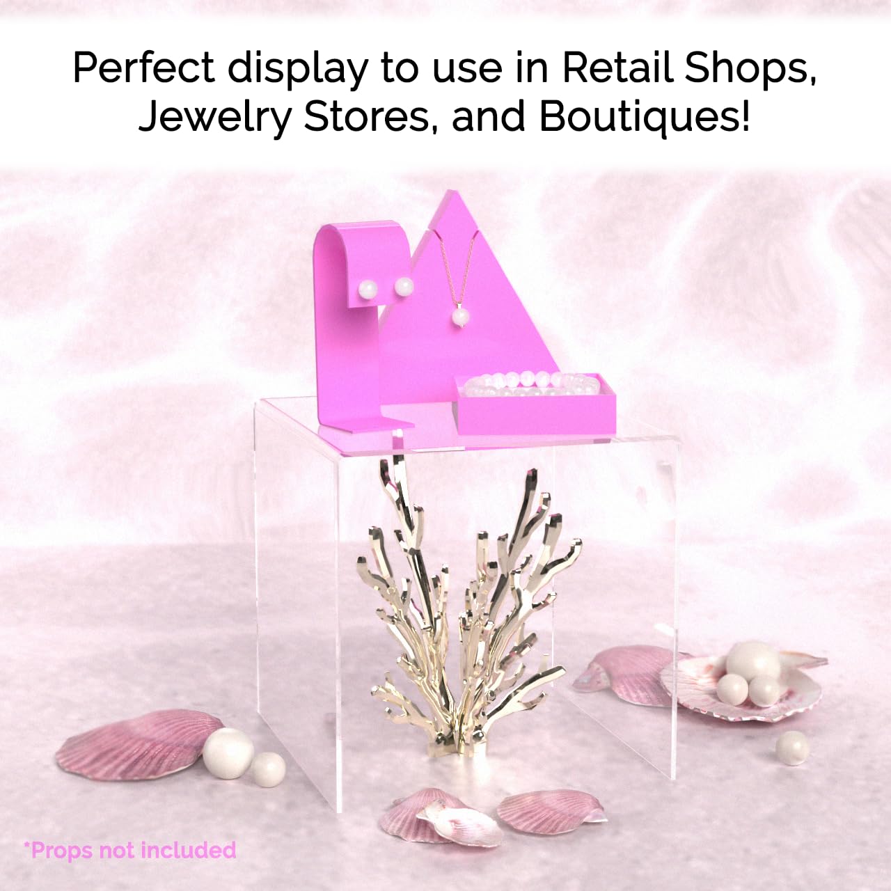 Acrylic Display Riser Stand 8 Inch Clear Square