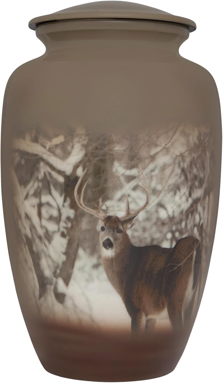Deer Cremation Urn - Aluminum Made - Fits Adult Ashes Up to 200 lbs