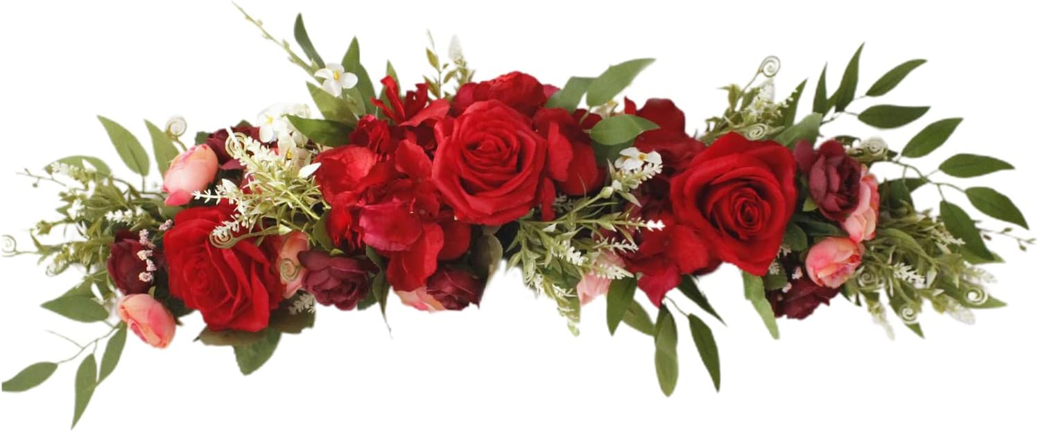 BFYDOAA Artificial Wedding Arch Flowers Swag