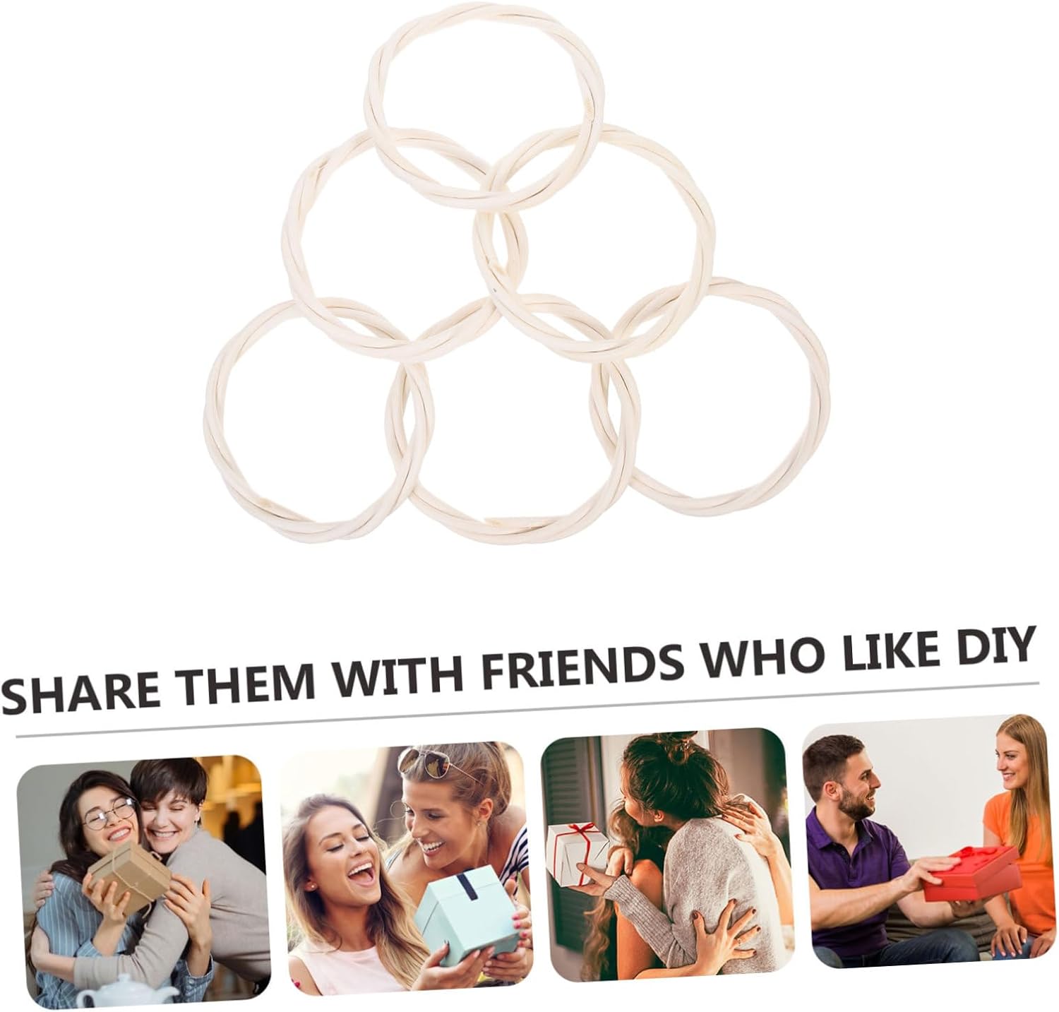 NOLITOY 6pcs Rattan Wreath Crafting Kit for Decorations