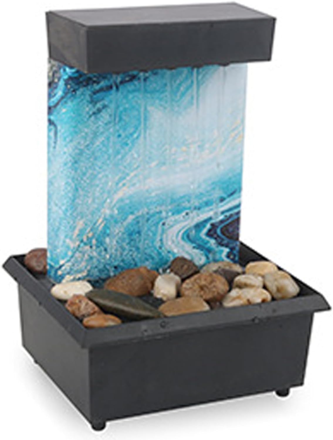 Freiwncr Desk Water Fountain with Pebble Decor