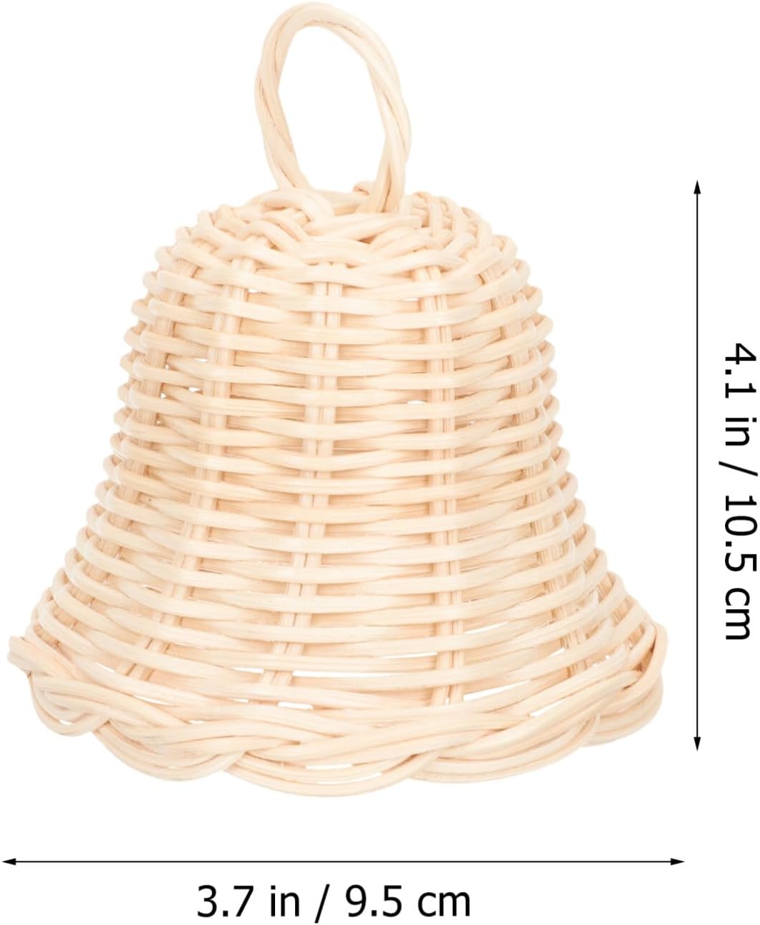 HOMSFOU Rustic Wicker Bell Ornament Christmas Decor