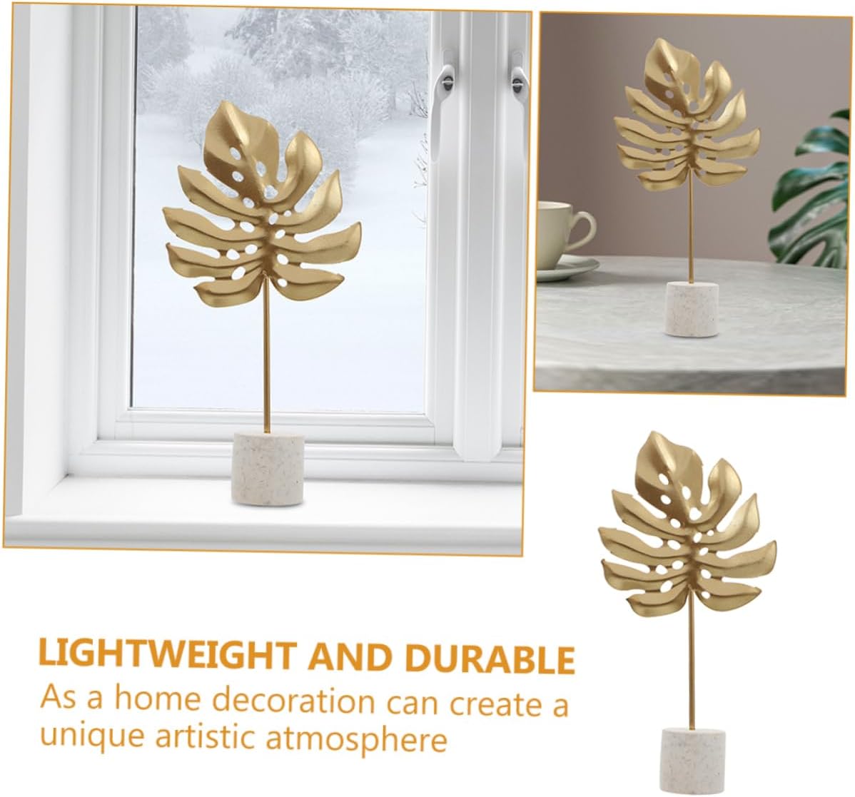 Wakauto Light Luxury Iron Monstera Leaf Decor
