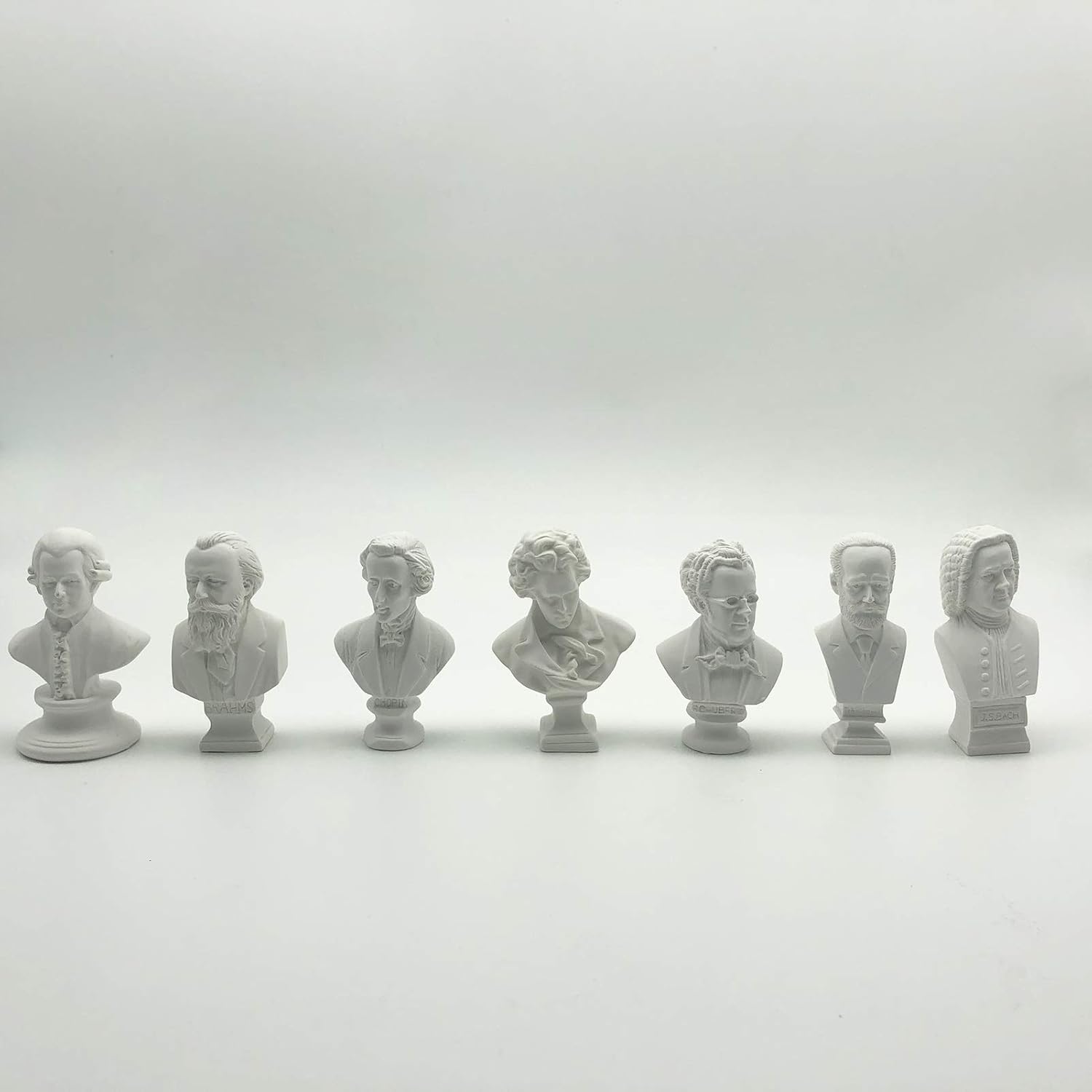 7 Piece Classic Mini Resin Bust Sculpture Set