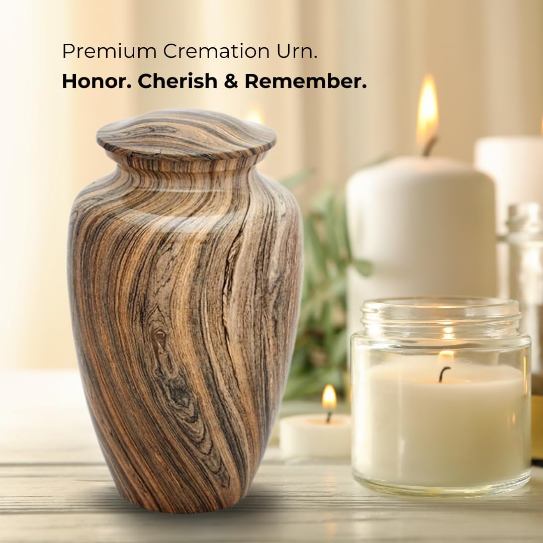 Adult Urn Weathered Woody Aluminum Design