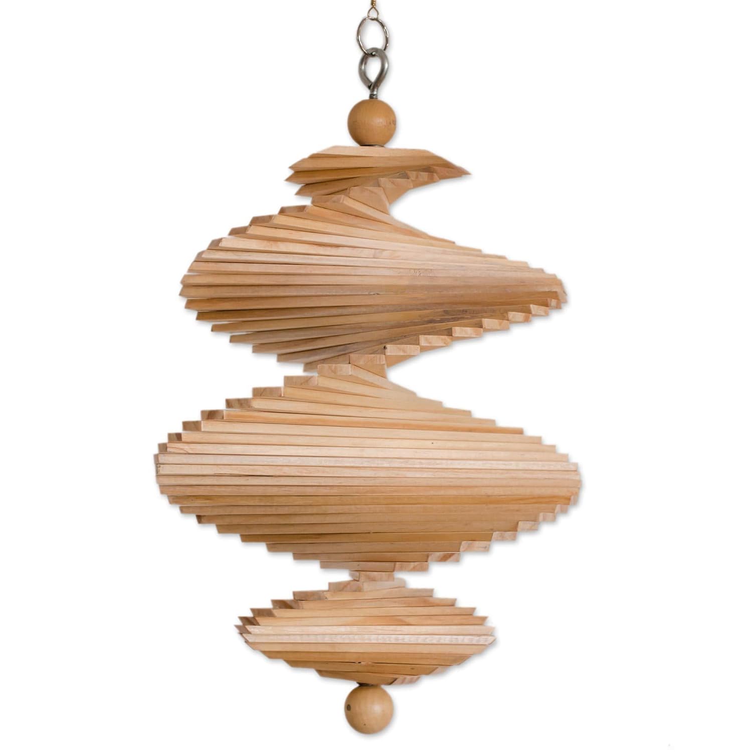 Novica Artisan Handcarved Wood Mobile Brown Guatemala Decor