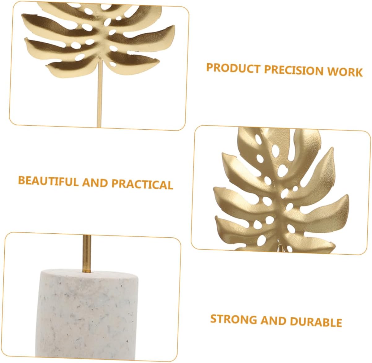 Wakauto Light Luxury Iron Monstera Leaf Decor