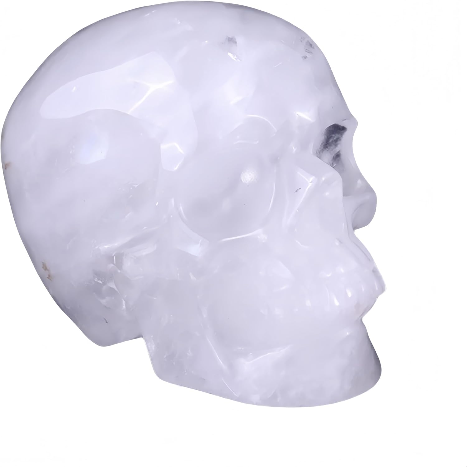Natural Angola Quartz Crystal Skull Head Sculpture
