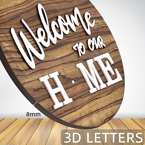 Interchangeable Welcome Home Sign with Seasonal Wreaths and 21 Icons