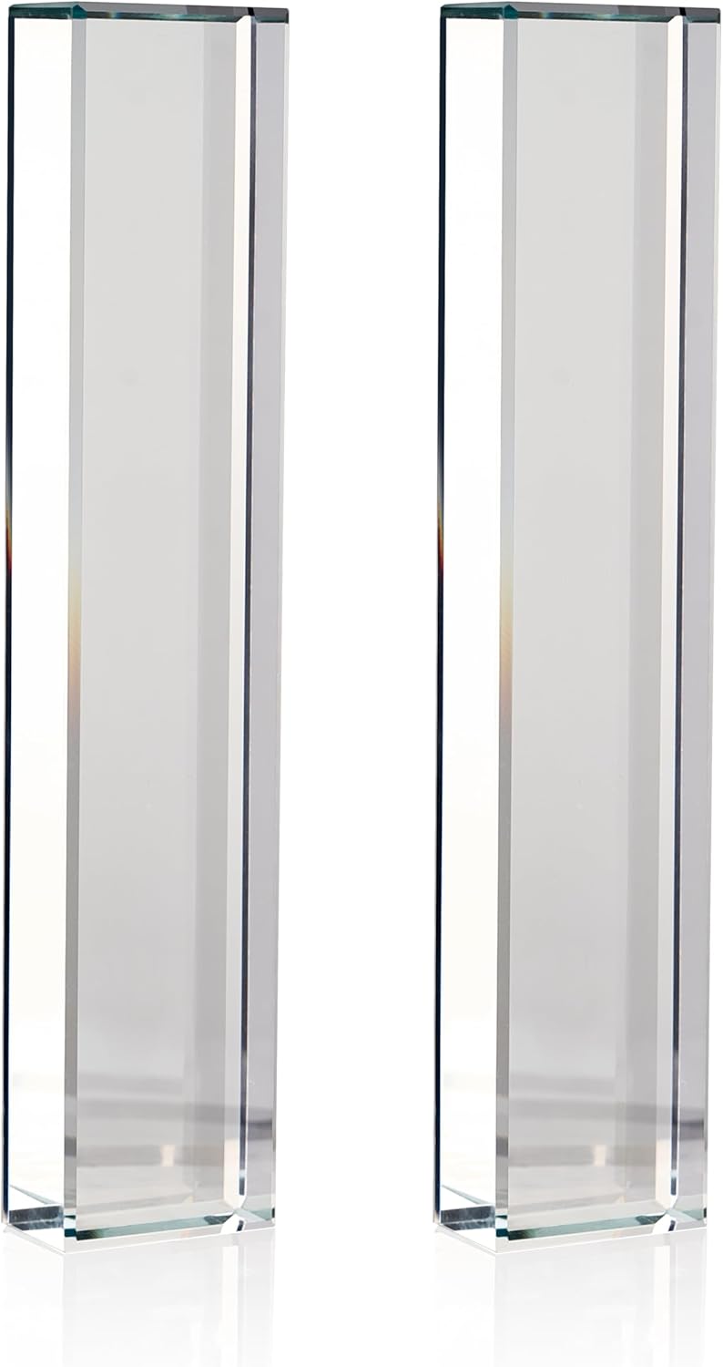 Modern Clear K9 Glass Paperweight Set 2 Pcs