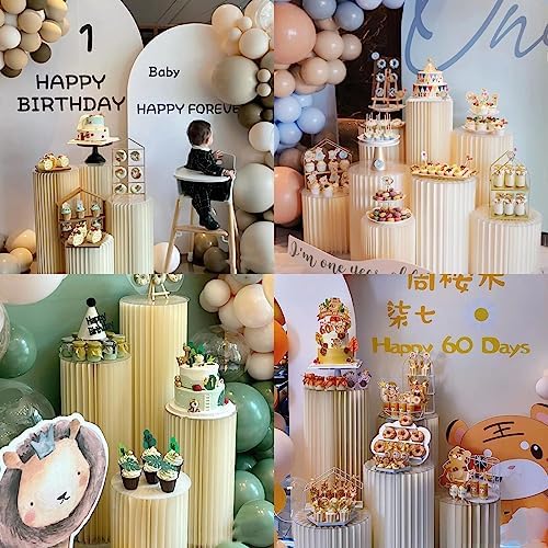AHUAWA 3Pcs Foldable Cardboard Cylinder Stands for Parties