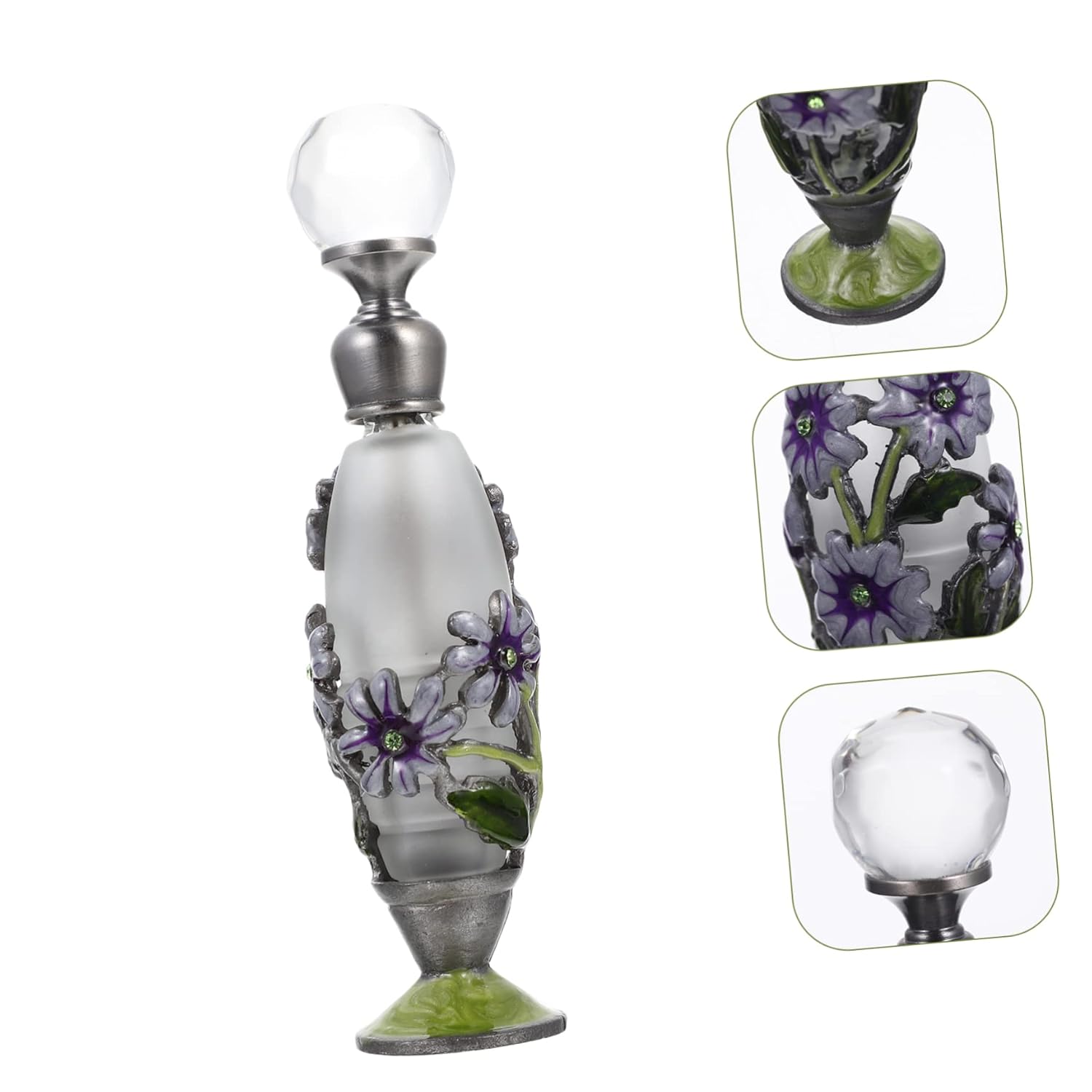 Vintage Painted Perfume Bottle for Essential Oils and Fragrance Storage