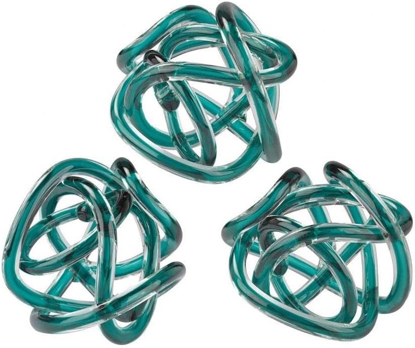 Elk Home Decorative Glass Infinity Knot Sculpture Set of 3