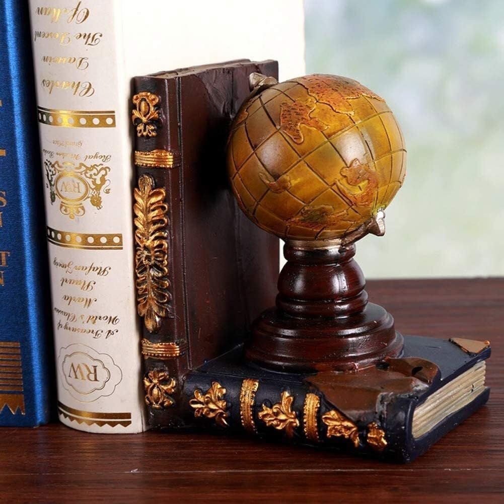 Globe Telescope Resin Bookends for Heavy Books 1