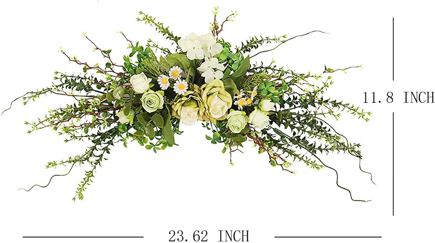 Lovmeety Artificial Flower Swag for Door Wall Decor
