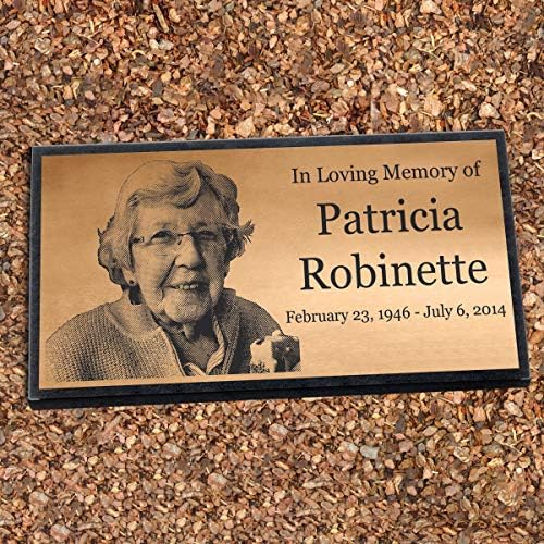 Bronze and Granite Memorial Headstone for Family and Pets