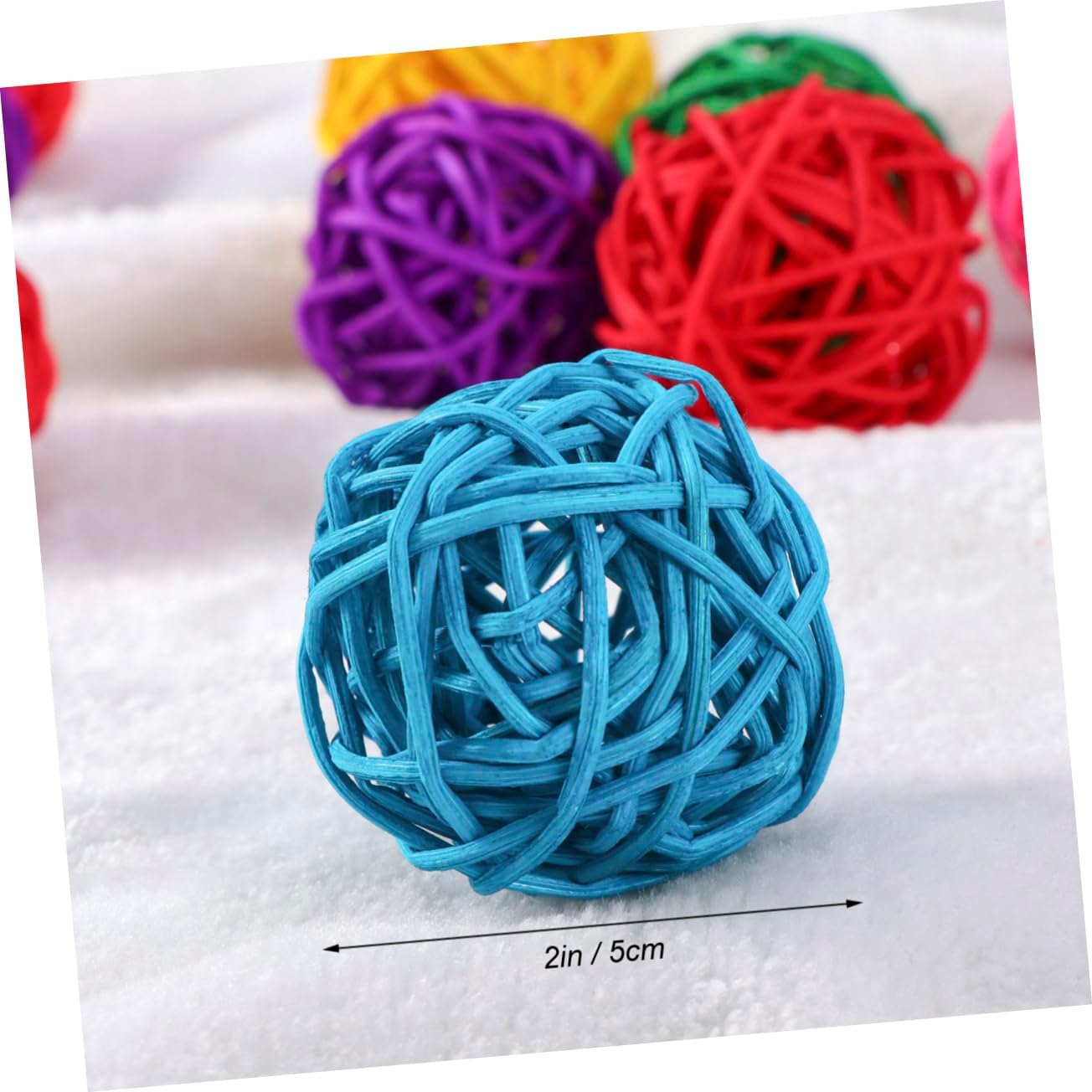 20pcs Wicker Rattan Decorative Balls for Home Party Wedding and Christmas