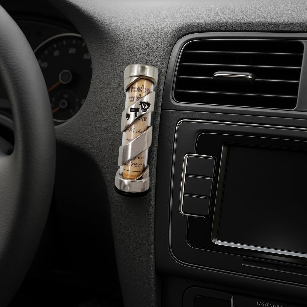 Talisman4u Protection Car Mezuzah with Travelers Prayer Scroll