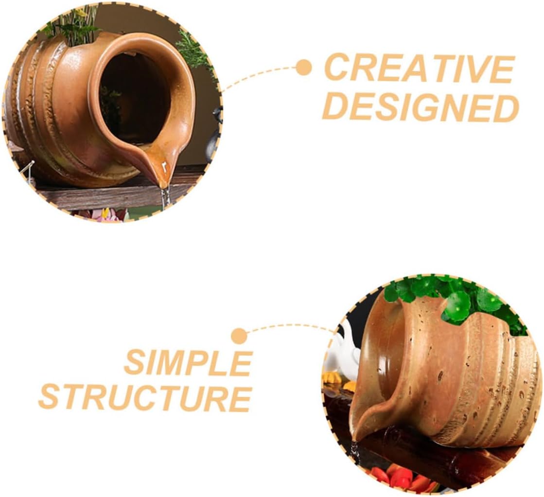 Ceramic Water Fountain Jar for Indoor and Outdoor Decor 1