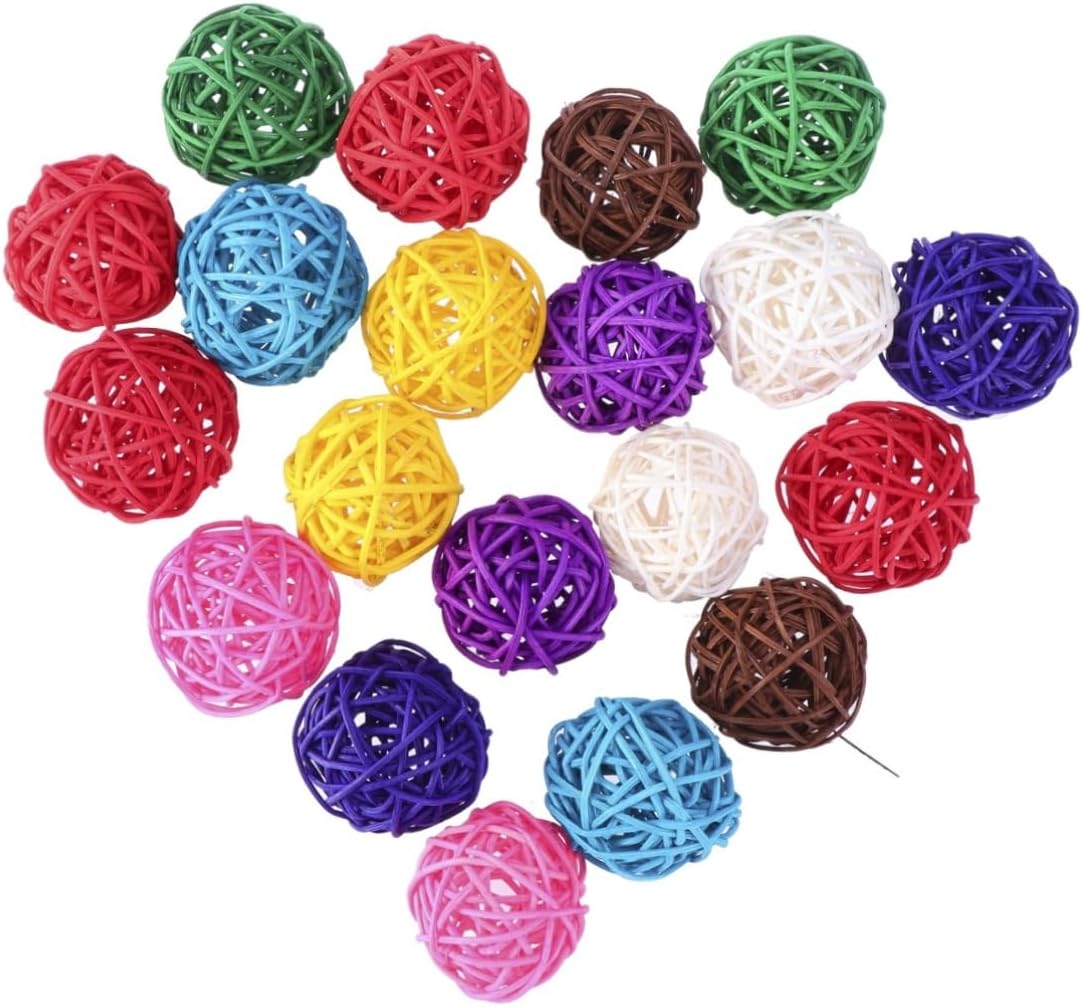 Alipis 20pcs Rattan Decorative Balls for Home Party Wedding Christmas