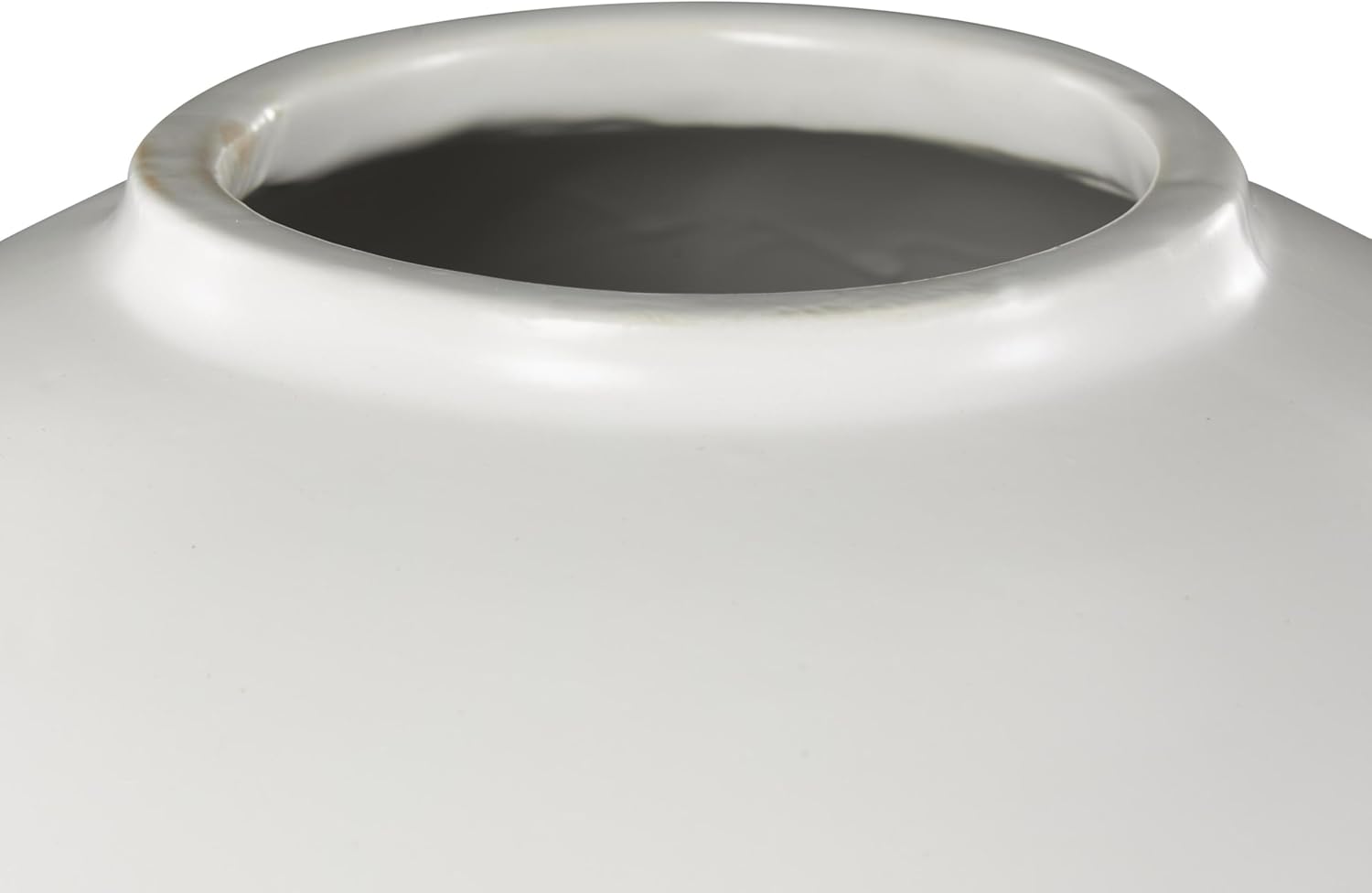 Deco 79 White Ceramic Decorative Jar with Lid and Ball Knob