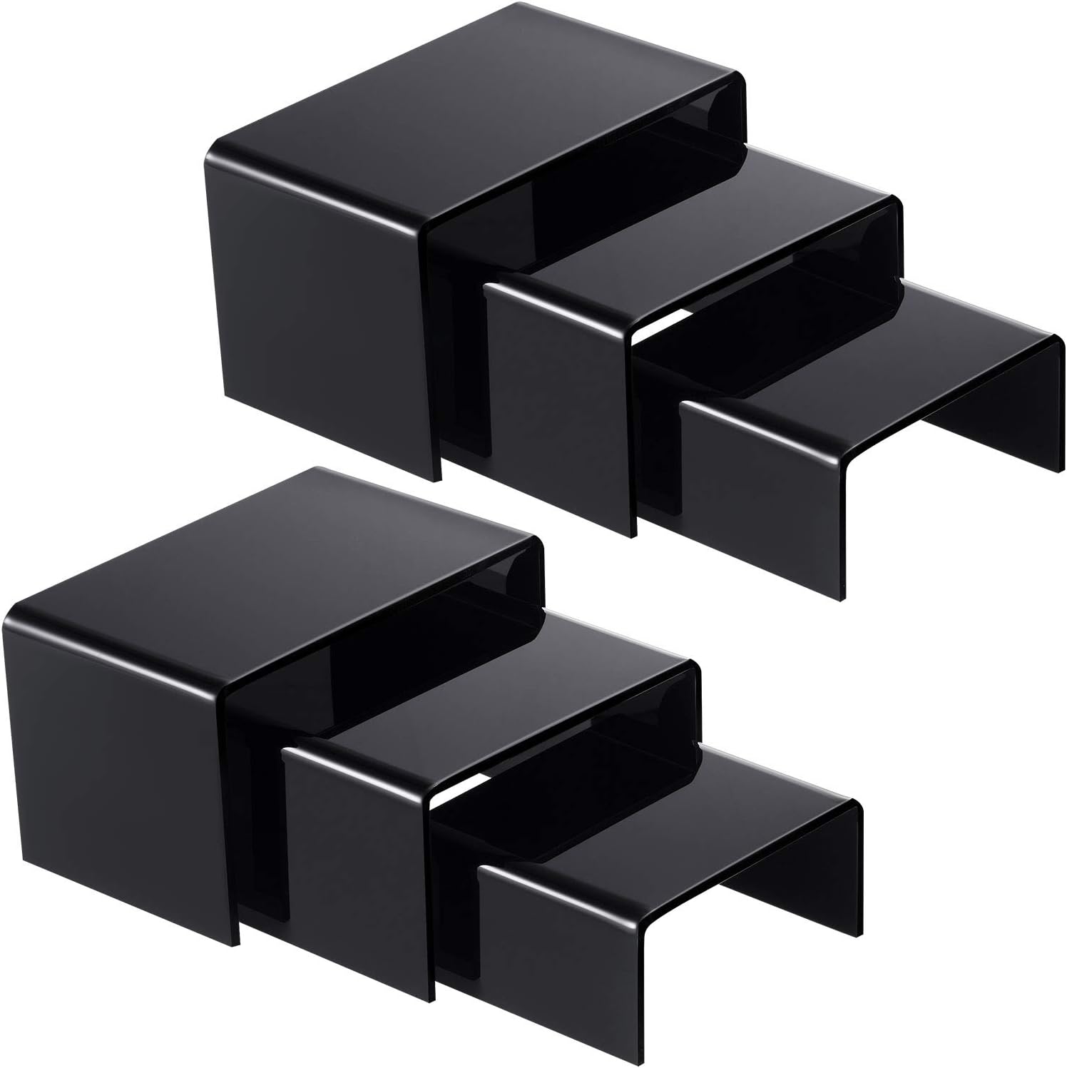 Chuangdi 2 Sets Acrylic Display Risers for Jewelry and Desserts