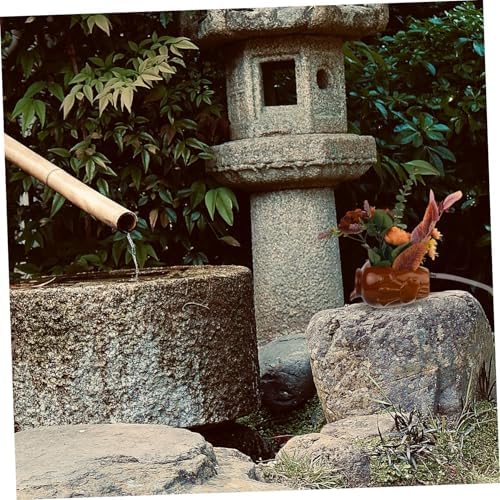 Ceramic Waterfall Jar Indoor Decorative Fountain for Hydroponic Planters and Relaxing Water Flow