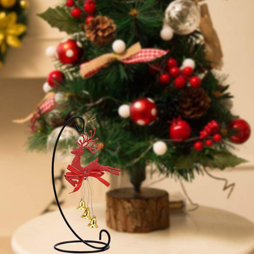 6 Pack 13 Inch Black Hanging Display Stands for Heavy Glass Decorations