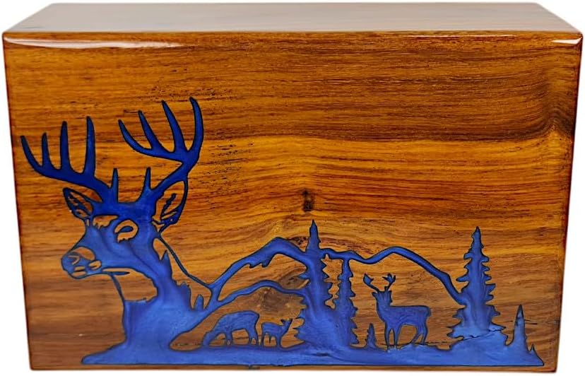Handcrafted Wooden Cremation Urn with Celtic Cross Design