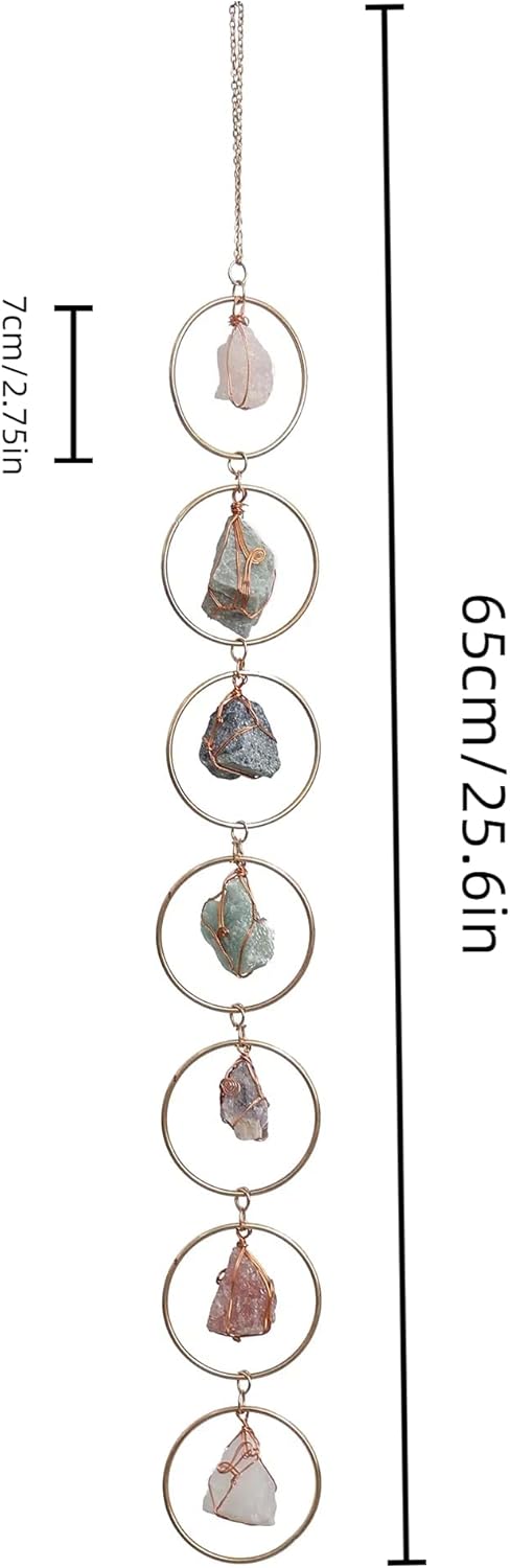 7 Chakra Healing Crystals Wall Hanging Decor