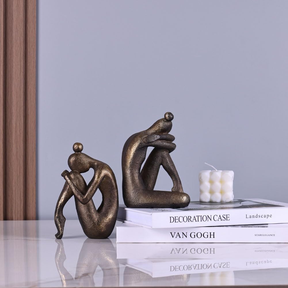 Brown Resin Decorative Bookends for Shelves