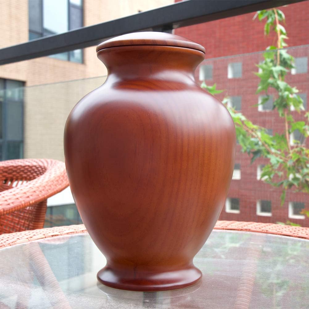 Elegant Wood Cremation Urn for Adult Ashes