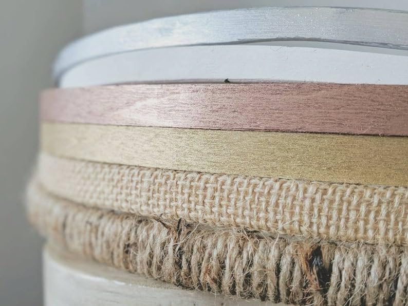 Modern Beige Butterfly Mobile 32 Inch Whimsical Flower Hanging Decor for Home