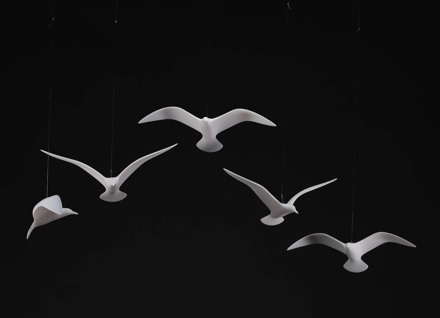 5 Seagull Mobiles by John Perry Studio 9 Inch Wingspan Each