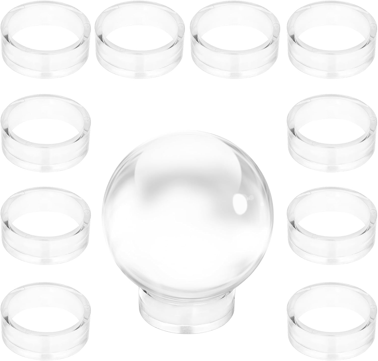 JUXYES 12 Clear Sphere Display Stands for Decorative Balls
