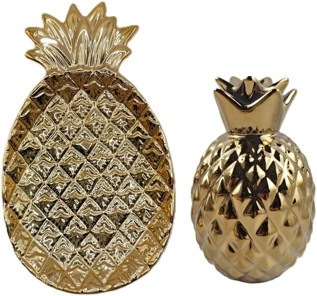 Gold Pineapple Key Holder Bowl with Aroma Diffuser 1
