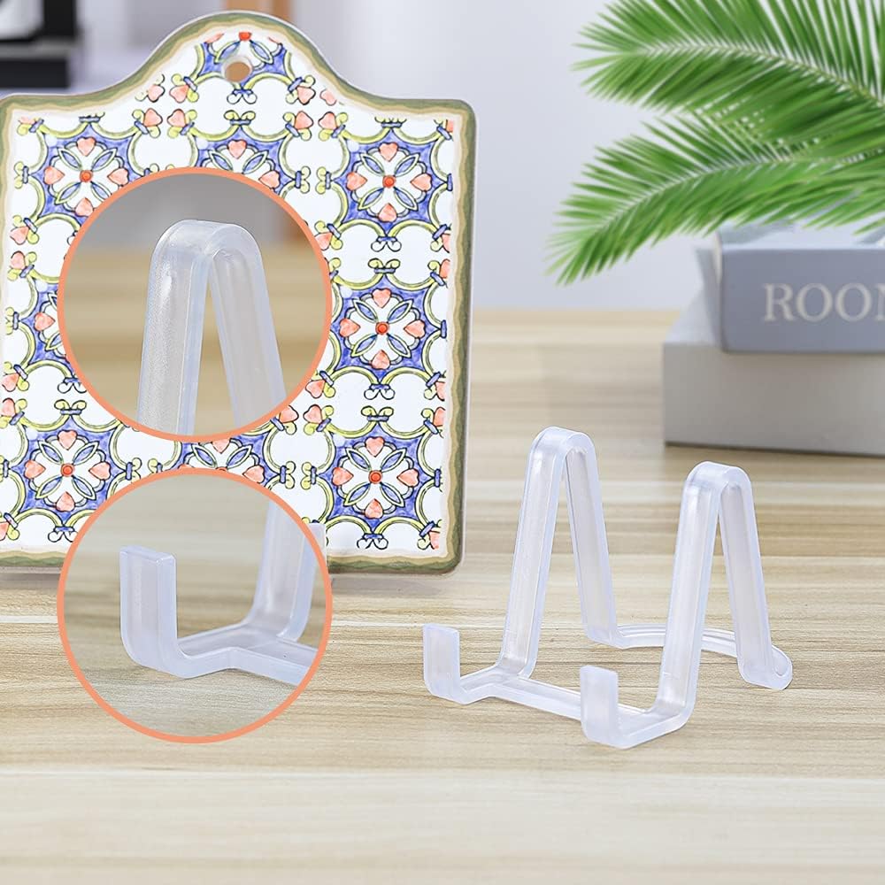 Artliving Plate Display Stands Easel Holder 6-Pack Clear