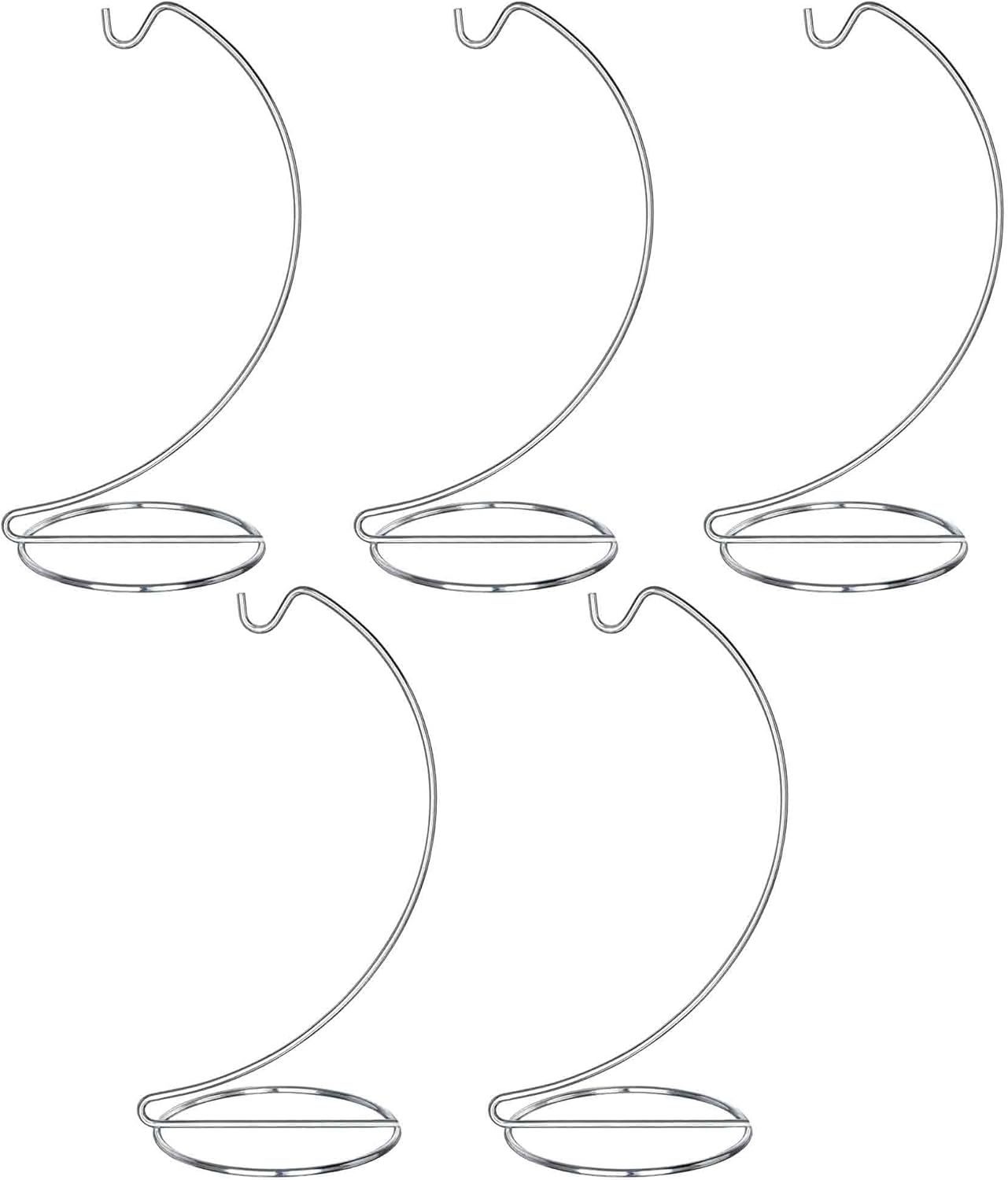 HD Silver Ornament Display Stand 9 Inch 5 Pack
