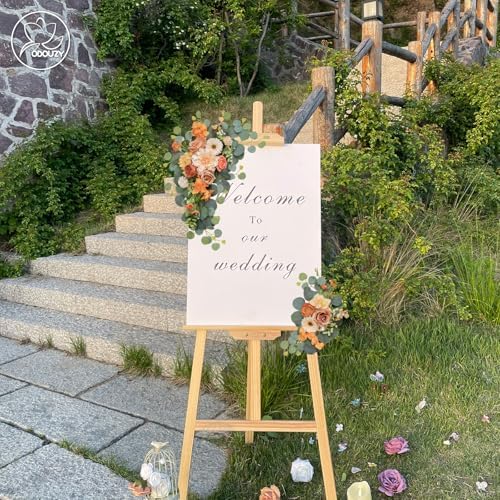 Artificial Wedding Arch Flowers Set of 2 Orange