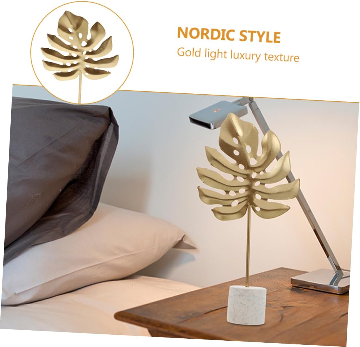 Wakauto Light Luxury Iron Monstera Leaf Decor