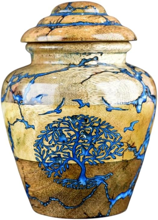 Merit Wooden Cremation Urn for Pets - Small 20 lbs