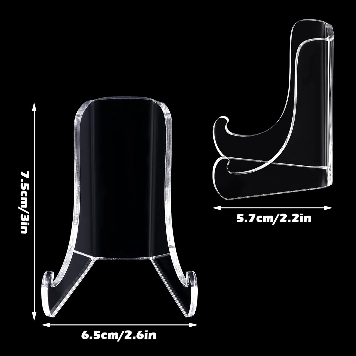 Chunful 2 Piece Acrylic Easel Display Stand Holder