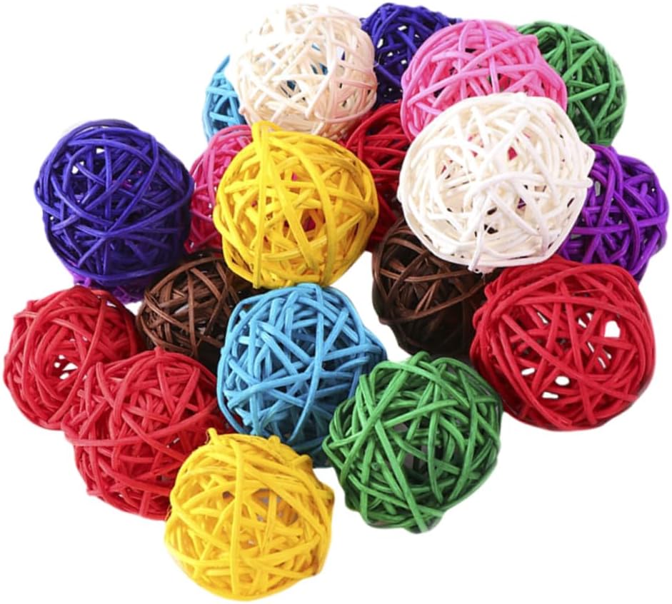 100pcs Colorful Rattan Decorative Balls