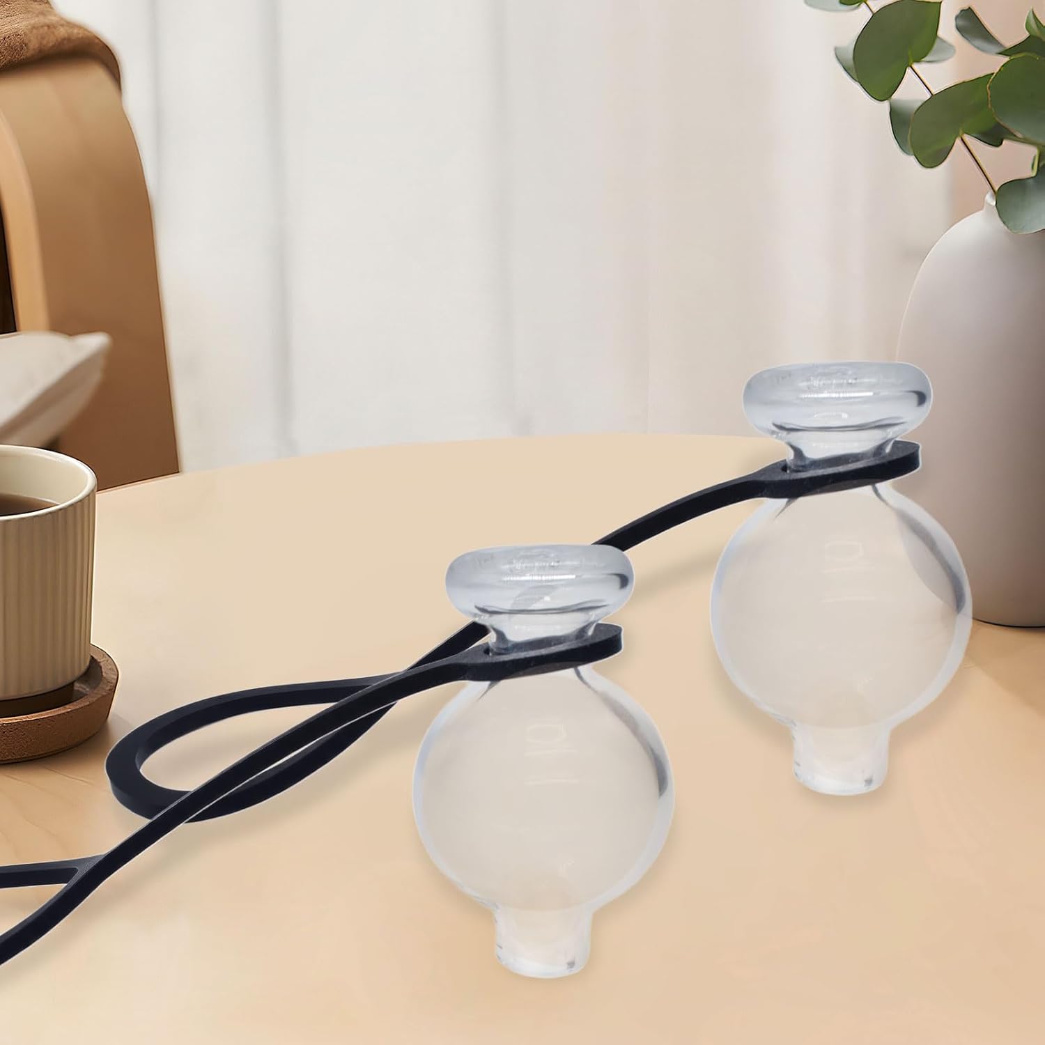 Mini Round Glass Dust Cover 2 PCS Transparent