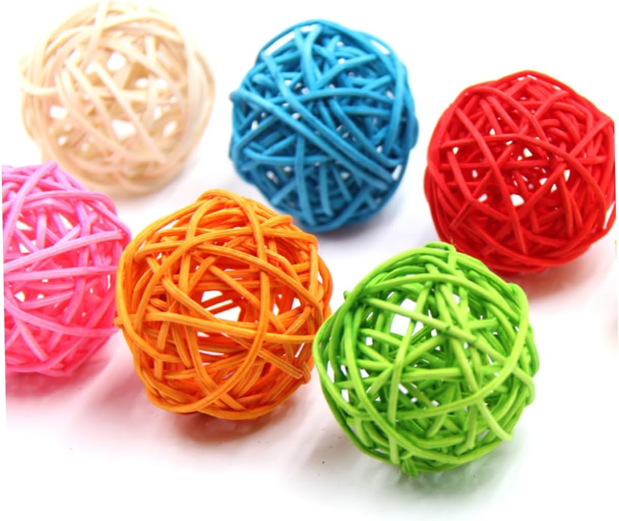 10pcs Assorted Rattan Balls for Decor and Crafts