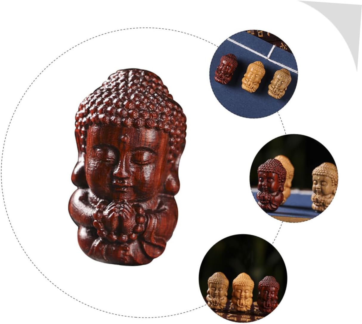 Happyyami Hanging Buddha Ornament Delicate Buddha Charm Decorative Pendant