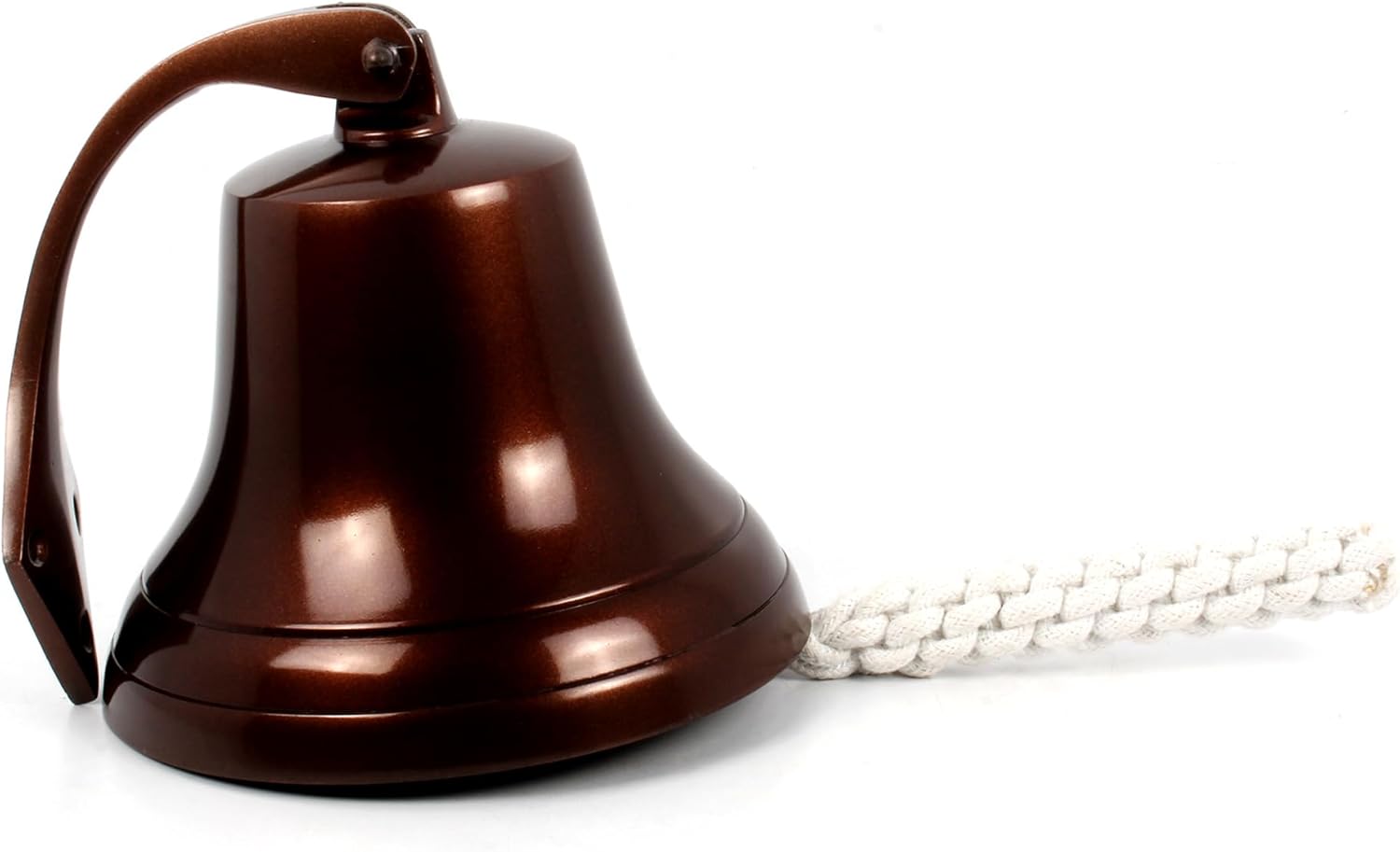 Wall Hanging Ship Bell 6 - Nautical Decor Antique Finish Chrome Color